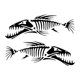 thumbnail image 1 of 2 pegatinas decorativas de espina de pescado para coche, fácil instalación. Negro, 1 of 8