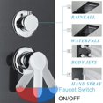 thumbnail image 6 of Zovajonia Shower Panel Tower System , Stainless Steel Shower Tower  , Waterfall Showerhead, 6 Body Massage Shower Jets,  Rain Shower System Oil Rubbed Bronze, 6 of 10