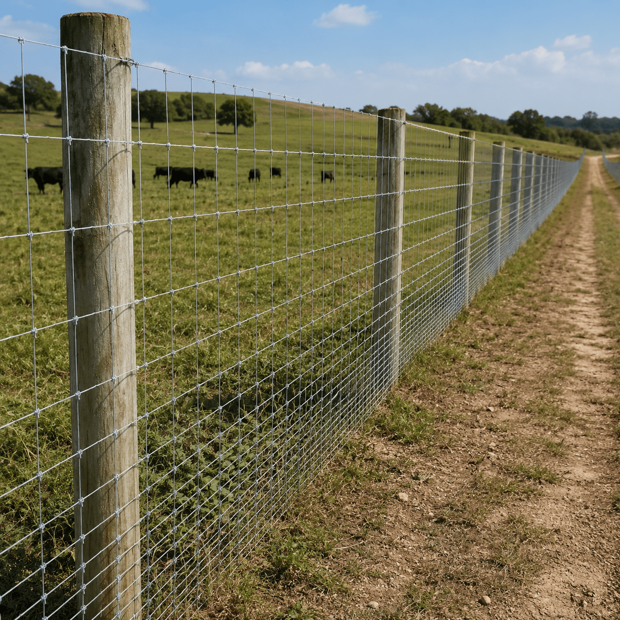 Heavy Duty Galvanized Wire Fence And Wire Mesh Fence, Suitable for Pigs, Goats, Sheep, And Deer; Ideal Goat Fence, Deer Fence, Livestock Pen Protection, And Livestock, 4ft X 328ft