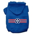 thumbnail image 5 of Pet Dog  Cat Hoodie Screen Printed, "Patriotic Star Paw", 5 of 11