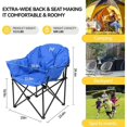 thumbnail image 2 of LILYPELLE Oversized Camping Chair, Folding Moon Saucer Chair for Adults, Heavy Duty Folding Chair with Cup Holder & Carry Bag, Supports 500LBS, 2 of 11