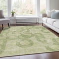 thumbnail image 6 of HomeRoots 676524 10 x 14 ft. Artichoke Green & Gray Geometric Transitional Washable Machine Made Rectangle Area Rug with UV Protection, 6 of 9