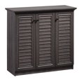 thumbnail image 1 of 4 Tier Wide Shoe Cabinet with Louvered Doors, Ash, 1 of 2