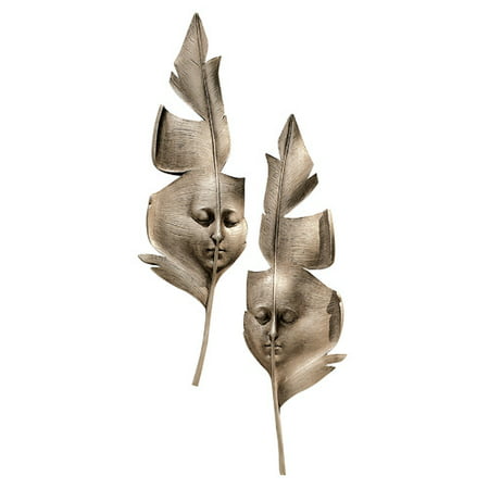 Design Toscano 2 Piece Aurora and Hespera Sculptural Greenmen Masks Wall D cor Set