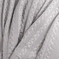 thumbnail image 3 of Cozy Classics Cable Knit Throw Blanket by  Light Gray, 3 of 3