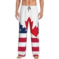 thumbnail image 2 of Lsque USA Canada Flag Print Men's Pajama Pants, Lounge Pant - Comfortable Home Wear,Elastic Waistband, Stylish Design-X-Large, 2 of 9