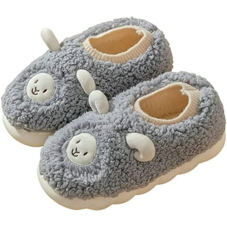 

CoCopeaunt Cute Furry Sheep Slippers for Women Men Fluffy Faux Fur Plush Lining Warm Soft Winter Wrap Heel House Shoes Indoor Outdoor