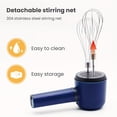 thumbnail image 2 of Double-head  milk frother blender handheld egg beater, household egg beater handheld baking tool automatic whisk, portable egg beater, cappuccino blender, 2 of 9