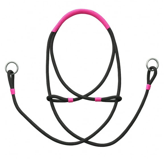 Hilason Bitless Bridle Hackamore Bosal Horsemanship Equestrian Horse Tack Pink
