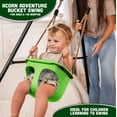 thumbnail image 2 of Acorn Adventures Toddler Swing Seat – Baby Bucket Swing for Outdoor Backyard & Porch, Adjustable Ropes, Easy Install, Weather-Resistant HDPE - Green, 2 of 7