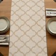 thumbnail image 5 of Table Runners 36 Inches Long Dress Scarves, Boho Moroccan Farmhouse Kitchen/Dining Table Runner, Short Coffee Tablerunners, Vintage Morocco Quatrefoil Geometric 13x36 Inch, 5 of 9