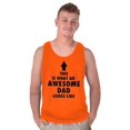 thumbnail image 4 of Fathers Day Looks Like Awesome Dad Tank Top Sleeveless Tee Men Brisco Brands 2X, 4 of 6