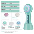 thumbnail image 3 of Cepillo de limpieza facial eléctrico, cepillo facial resistente al agua IPX7 recargable con 3 modos, 5 cabezales de cepillo para exfoliar, masajear y mezclar maquillaje MFZFUKR CZMY-ZH4, 3 of 8