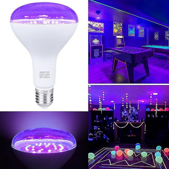 E27 15w 385-400nm Uv Led Blacklight Bulbs Black Light--