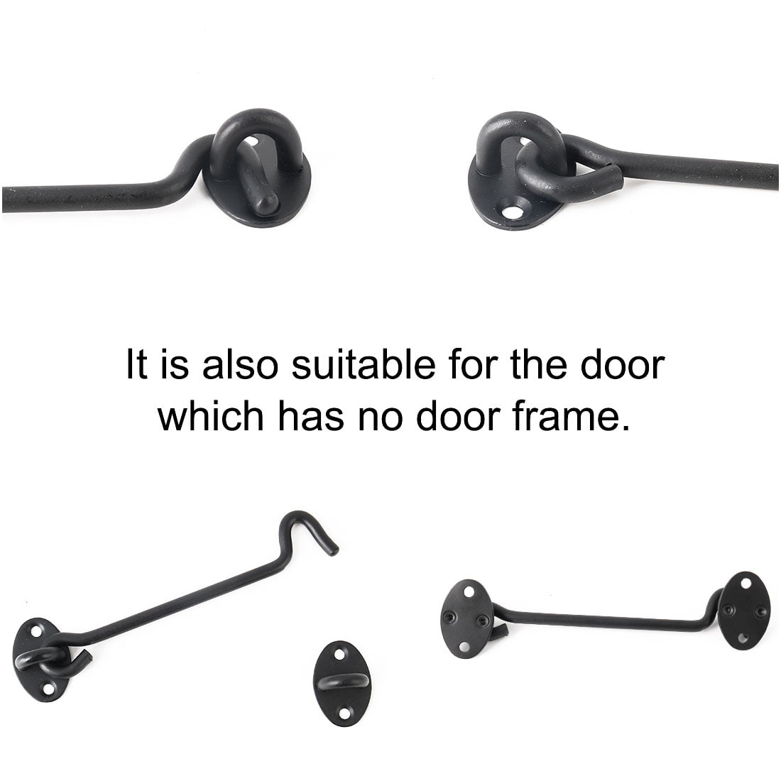 POMAKER Cabin Hook Eye Latch for Doors, 3pack Privacy Hook with