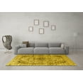 thumbnail image 3 of Ahgly Company Machine Washable Indoor Square Persian Yellow Traditional Area Rugs, 6' Square, 3 of 4