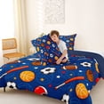 thumbnail image 4 of Erosebridal American Football Games Full Size Comforter Sets,Boy Basketball Sport Colorful Stars Kids Bedding Sets,Reversible Navy 3 Pieces, 4 of 7