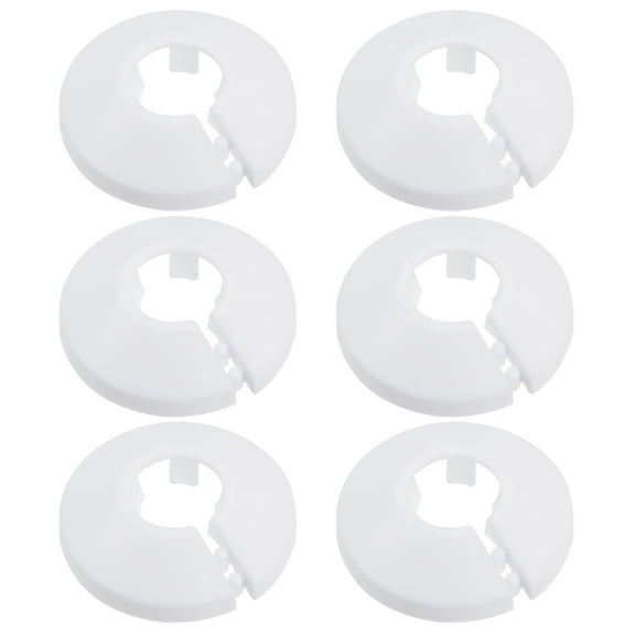 Uxcell 0.63'’ Water Pipe Cover Decoration PP Plastic White 6 Pack