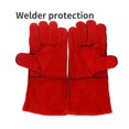 thumbnail image 3 of Welding Gloves Heat Resistant For Cooking/Baking/Fireplace/Animal Handling/BBQ 33cm Wear Resistant High Temperature ,Wide Use, 3 of 5
