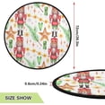 thumbnail image 2 of Coolnut Christmas Nutcracker Christmas Tree Mats Waterproof Tree Skirt, Watercolor Xmas Tree Stand Tray Mat Floor Protector Pad for Holiday Party Decoration, 28.3", 2 of 6