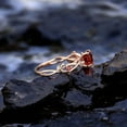 thumbnail image 3 of JEWELSBYASAILOR Hexagon Cut Garnet Ring / Rose Gold Plated Twig Ring / Gift for nature Lover / January Birthstone, 3 of 3