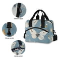 thumbnail image 5 of Lunch Bag Portable Crossbody Meal Bag Cooler Bag Insulated Lunch Bag Food Bag Handheld & Crossbody Design Beautiful Big Blue Butterfly, 5 of 6