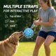 thumbnail image 2 of Pelota para perros QDAN 15 cm con correas – Juguete para exteriores, 2 of 9