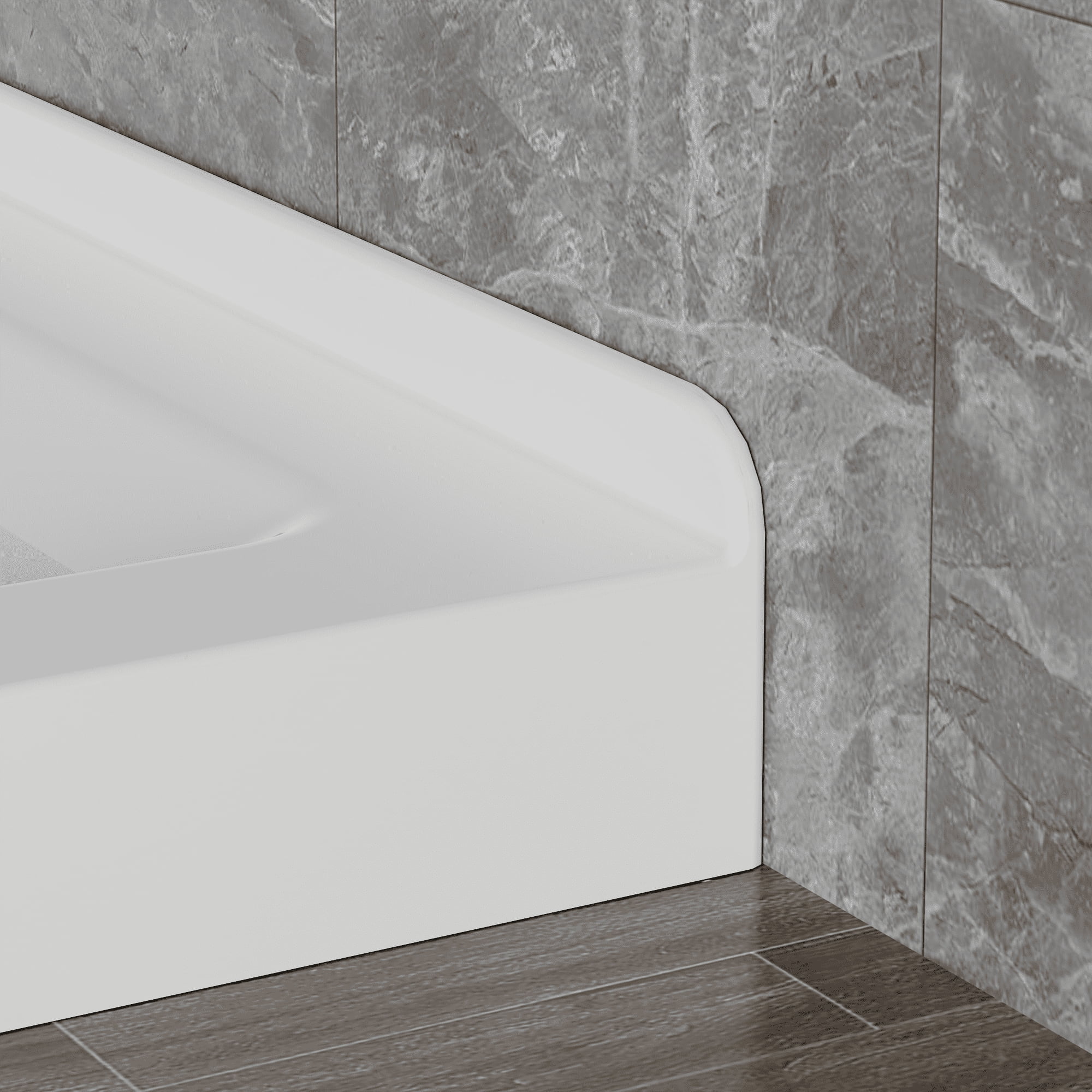 36"x36" Shower Base，3.3" Height，Anti-slip Acrylic Center Drain Double Threshold Shower Basin，White