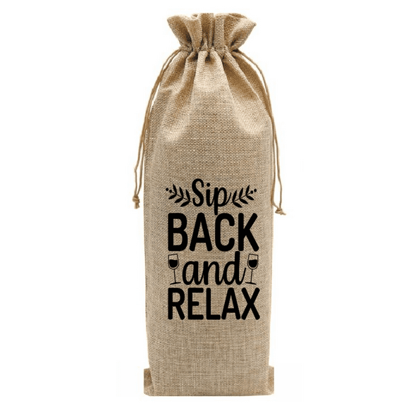 Bottle Bag Gift Bag Burlap Drawstring Bag Wine Liquor BOT02