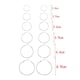 thumbnail image 2 of 6 par/set de pendientes de aro grandes para mujer, aretes circulares de aleación de bucle grande (plata), 2 of 7