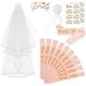 thumbnail image 1 of 15 Uds velo de novia JM para despedida de soltera vestido elegante bufanda accesorios de fiesta nocturna de boda, 1 of 5