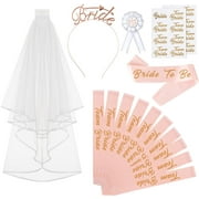 Naler 16Pcs Rose Gold Bachelorette Party Decorations Kit for Bridal Shower Wedding Engagement Decor