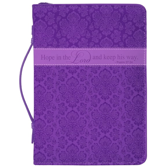 Divinity Boutique Floral Inspirational Bible Cover, Purple, X-Large Book Cover