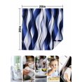 thumbnail image 4 of Navy Blue Striped Ombre Cloth Napkins Set of 4 Reusable Dinner Napkins, Modern Blue Moire Geometric Cocktail Napkin Washable Table Napkins for Wedding/Holiday Party/Baby Shower 20"x20", 4 of 7