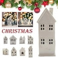 thumbnail image 5 of Houses and Villages Christmas Decorations, White Village Ceramic, Spice Village Houses Set with Led Light for Table Decoration Home and Office Ornaments, 5 of 7