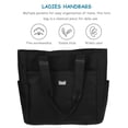 thumbnail image 3 of Houderco Tote De Lona Y Oxford Negro Para Mujer Con Práctico Y Espacioso Para Guardar Objetos, 3 of 6