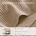 thumbnail image 3 of EVERGRACE Cotton Coverlet Set Full Queen Size 3 Pieces, Lightweight Soft Ribbed Matelassé Bedspread Quilt Set, Cozy Oversized Quilted Bedding Set with 2 Pillow Shams for All Seasons, Urban Taupe, 3 of 8