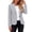 Gray blazer women, variant on justHIGH Women's Shirred Long Sleeve Blazers Business Casual Open Front Work Office Suit Jackets One Button Blazer Cardigans Black,L