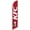 Red, variant on Cobb Promo Advertising Feather Flag 12ft for KFC Red - Replacement Flag Only Without Poleset