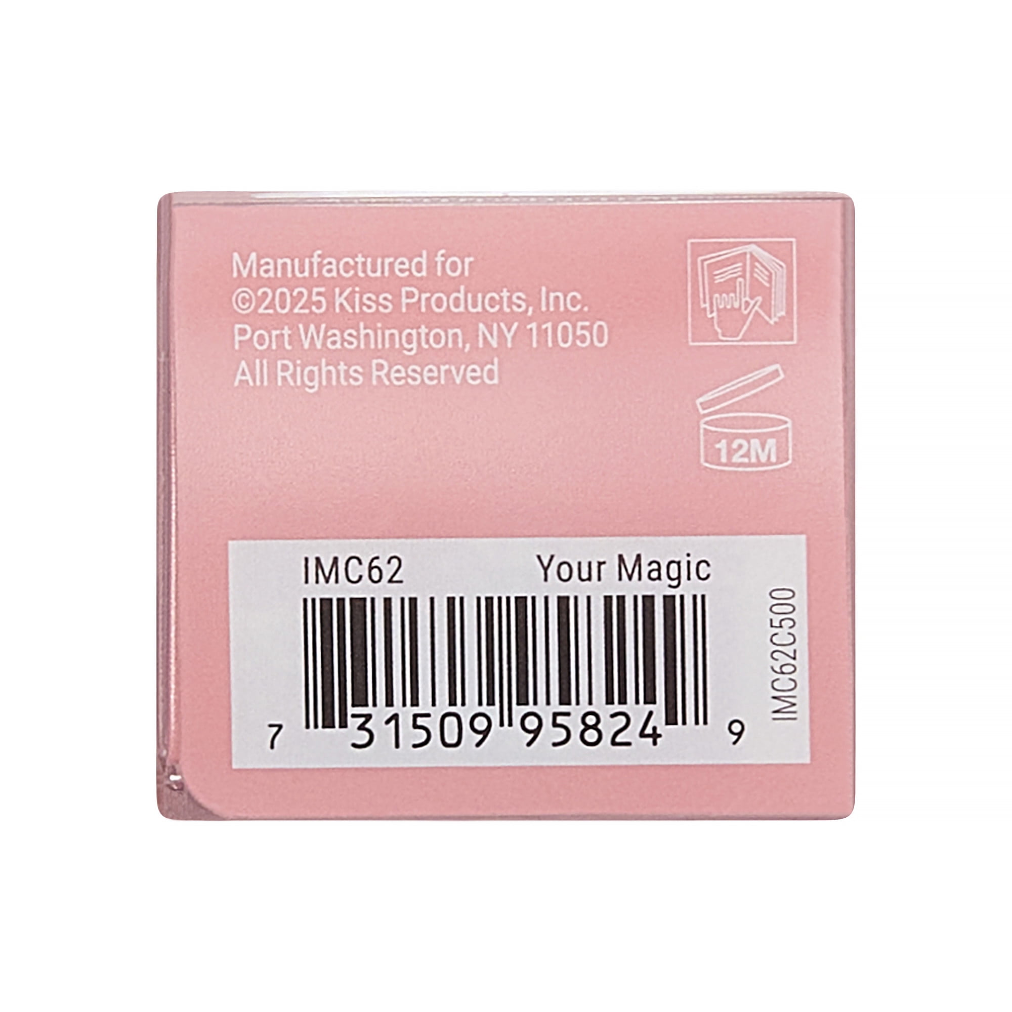 KISS imPRESS Ongles Couleur – Ta Magie, Rose, Squoval, Court, 30 unités