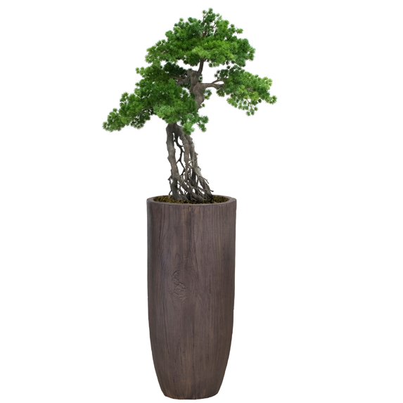 Artificial Faux Real Touch 4.67 Feet Pine Tree With Planter