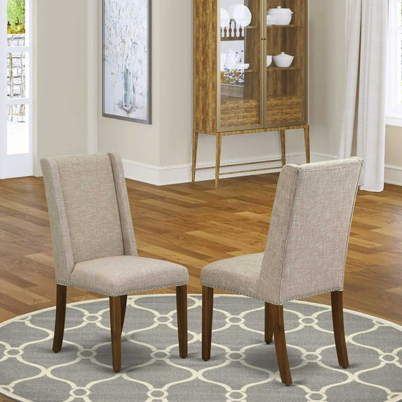 East West Furniture Dining Chair Walnut, FLP8T04