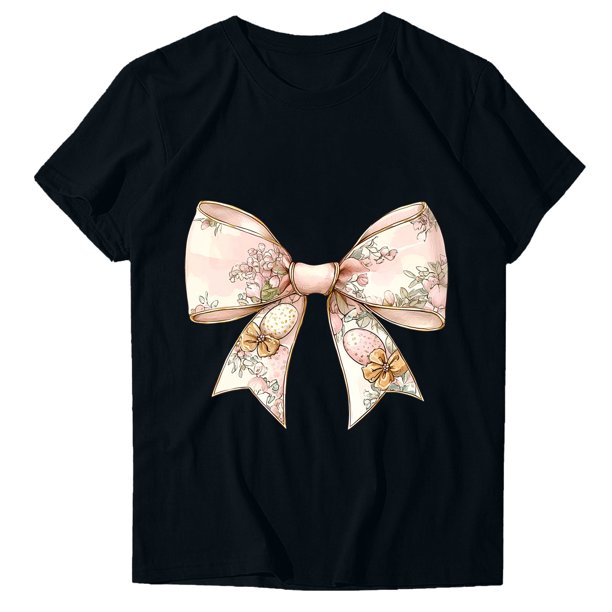 Blusas de Manga Corta para las Mujeres Divertida Impresión Cuello Redondo Camiseta Vintage, Blusas de Primavera para las Mujeres