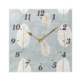 thumbnail image 5 of Minimalistic Leaf Pattern Wall Clock Square Clock Decoration Creative Clock Dual Use Black Pointer 7.78in, 5 of 10