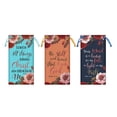 thumbnail image 2 of WIRESTER 3pcs Set Polyester Sunglasses Carrying Pouch Case Bag with Drawstring Closure - Philippians 4:13, Psalm 46:10, Psalm 119:105, 2 of 7