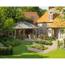 3-Tier Garden Raise Bed Elevated Garden Bed Wood Planter Box Kit Wooden Elevated Planter Box for Vegetable Herb Garden Box Patio Greenhouse Patio Yard Gardening Bed