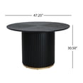 thumbnail image 4 of 47.25" Round Pedestal Dining Table,Black, 4 of 8