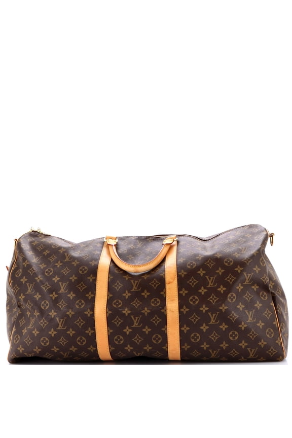 Pre-Owned Keepall Bandouliere Bag Monogram Canvas 60 By Rebag