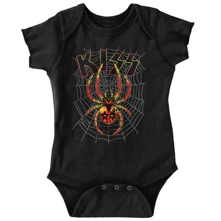 

Kiss Glam Rock Band Spider Web Romper Boys or Girls Infant Baby Brisco Brands