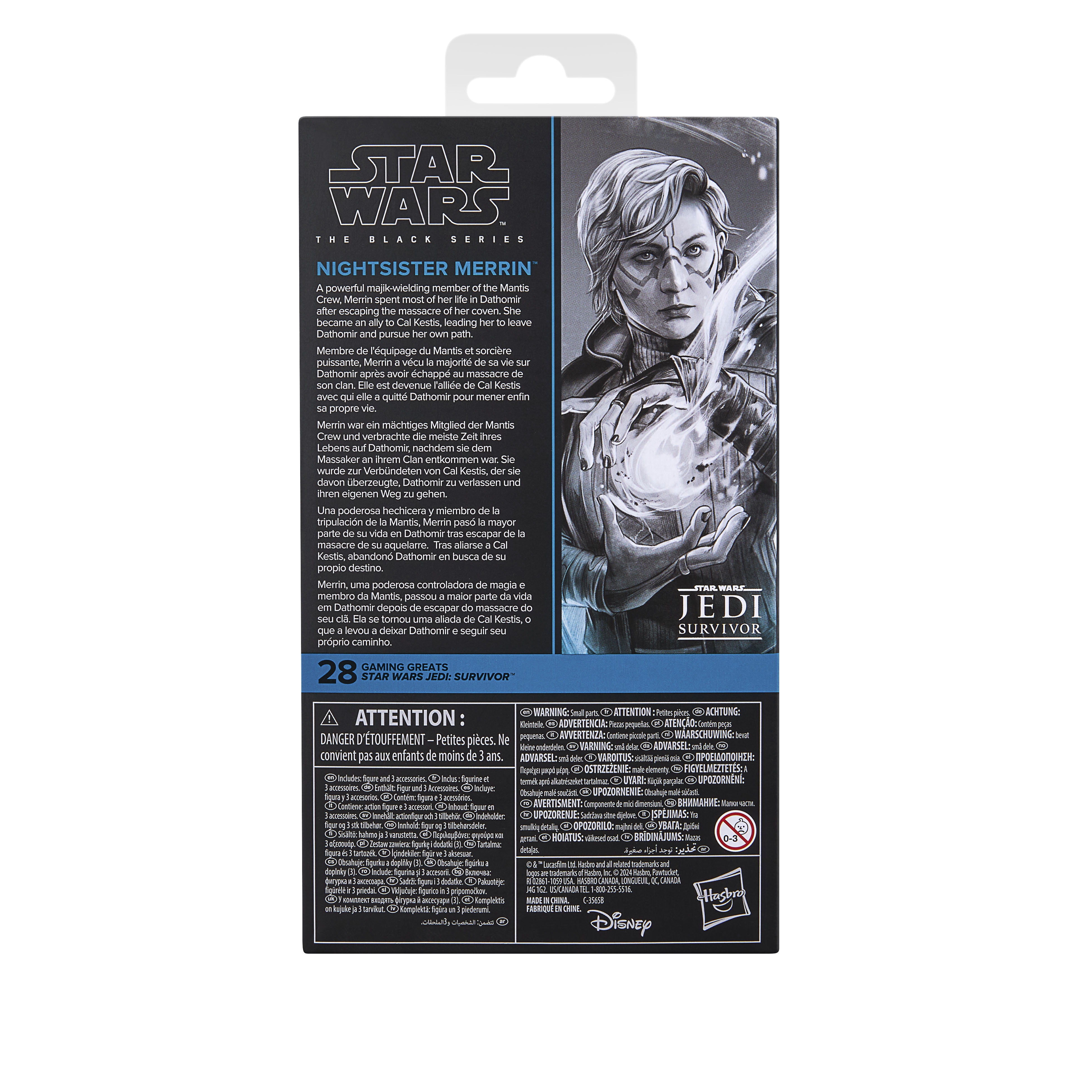 Star Wars The Black Series Nightsister Merrin, Star Wars Jedi: Survivor Collectible Action Figure 6 Inch